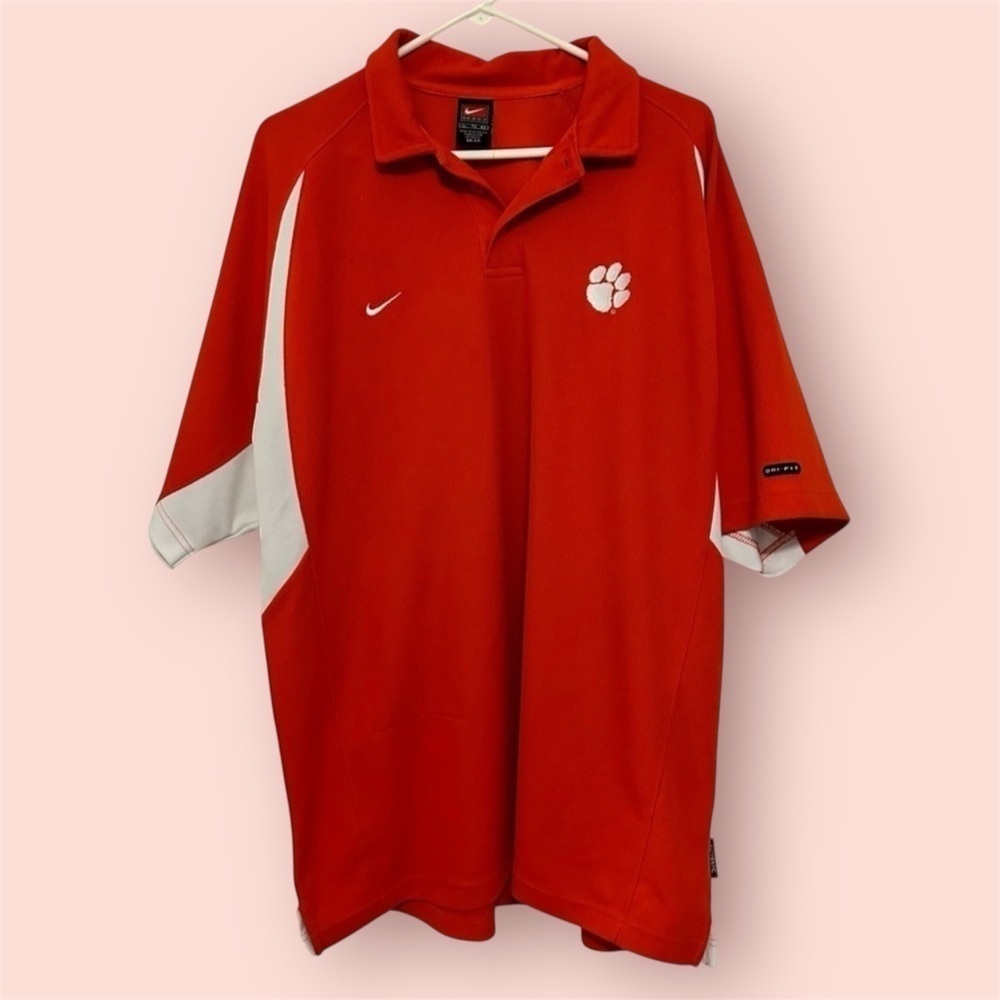 Nike Clemson Dri Fit Collar Shirt Sz-XL polo